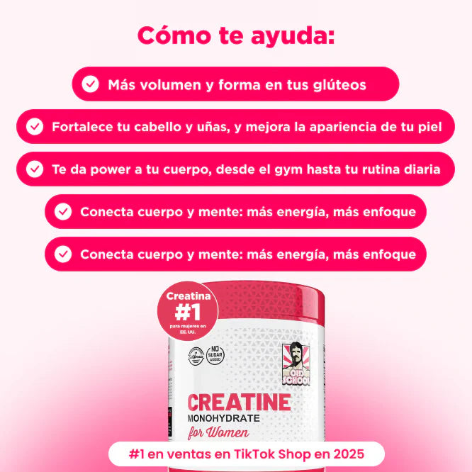 GlutePro® Monohidrato de Creatina para Mujeres
