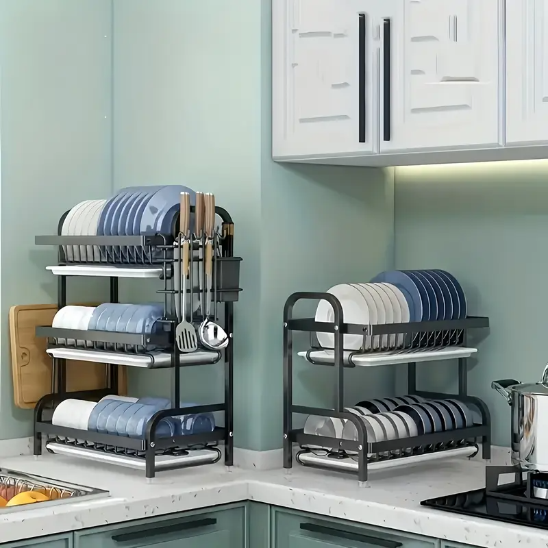 Escurridor de platos de 3 niveles