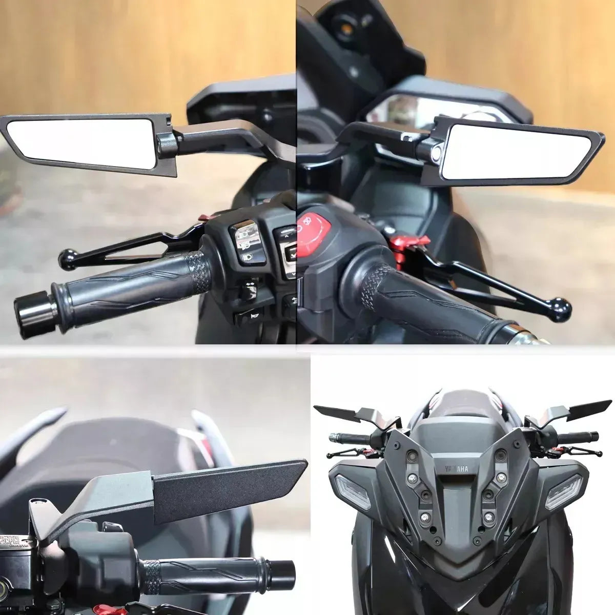 Espejos Alerón para Moto con Direccionales LED – Universales 🚀