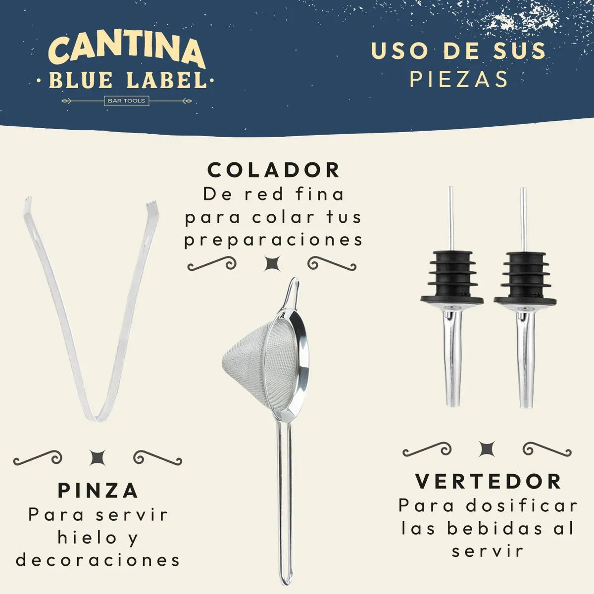 🍸 Set de Coctelería Cantina – 12 Piezas en Bambú Natural