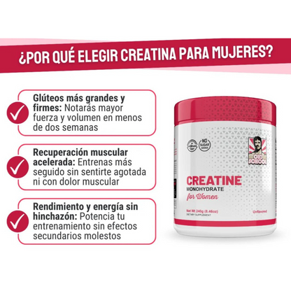 GlutePro® Monohidrato de Creatina para Mujeres