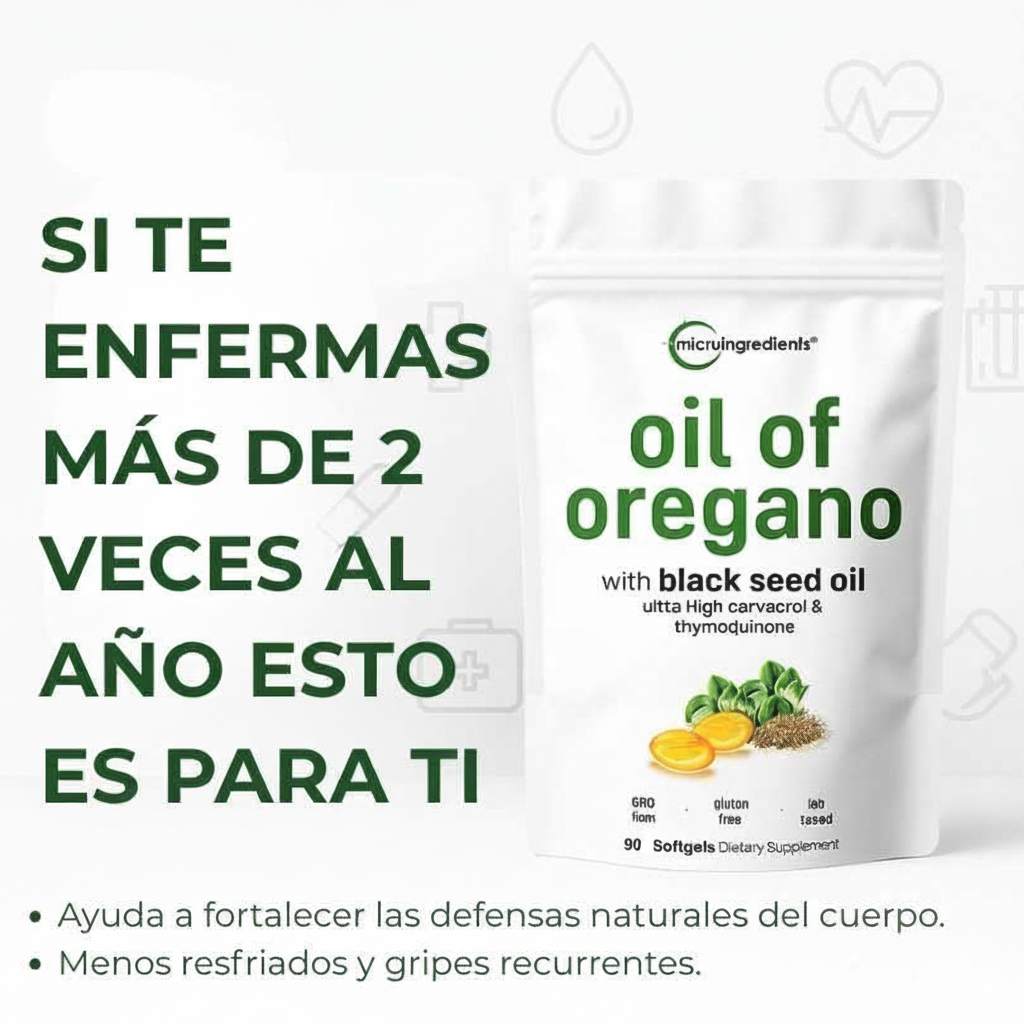 Aceite de Orégano + Semilla Negra | Apoyo Inmune y Antioxidante