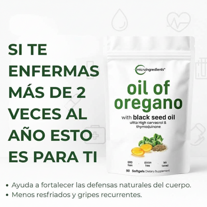 Aceite de Orégano + Semilla Negra | Apoyo Inmune y Antioxidante