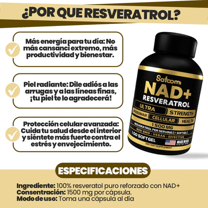 NAD + Resveratrol | Rejuvenecedor Celular y Antioxidante NATURAL